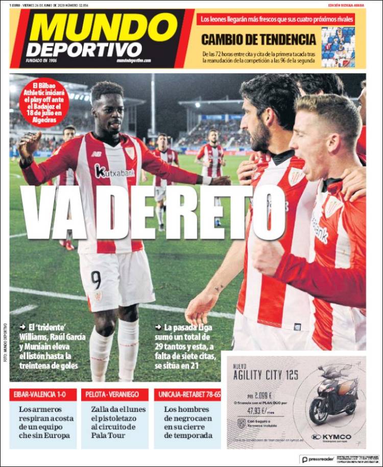 Portada de Mundo Deportivo Bizkaia (España)