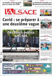 Portada de Journal L'Alsace (Francia)