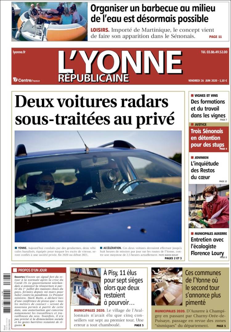 Portada de L'Yonne-Républicaine (Francia)