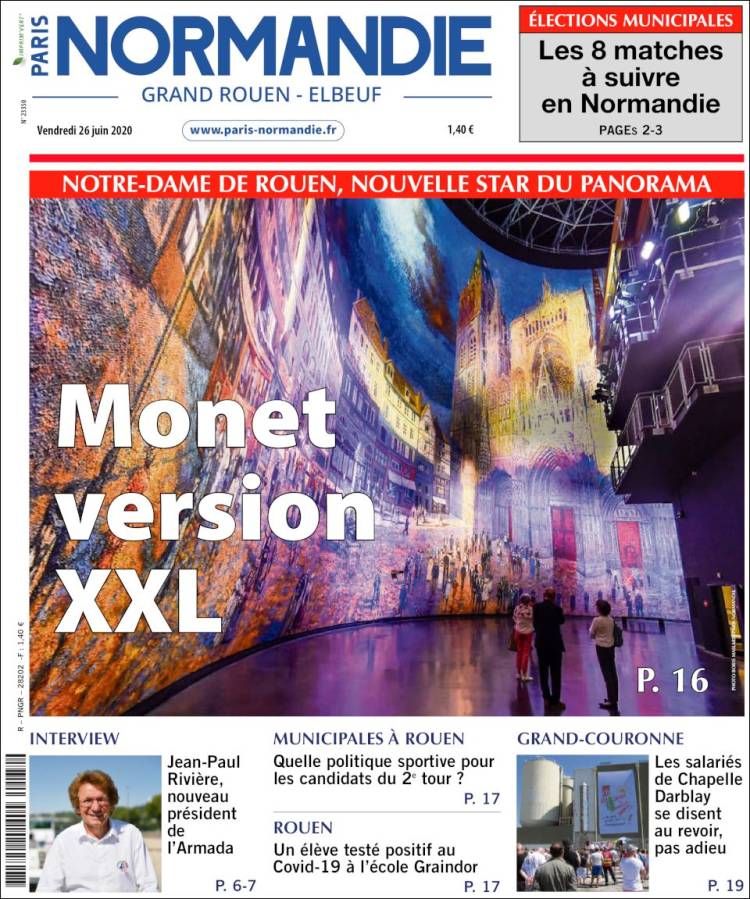 Portada de Paris Normandie (Francia)