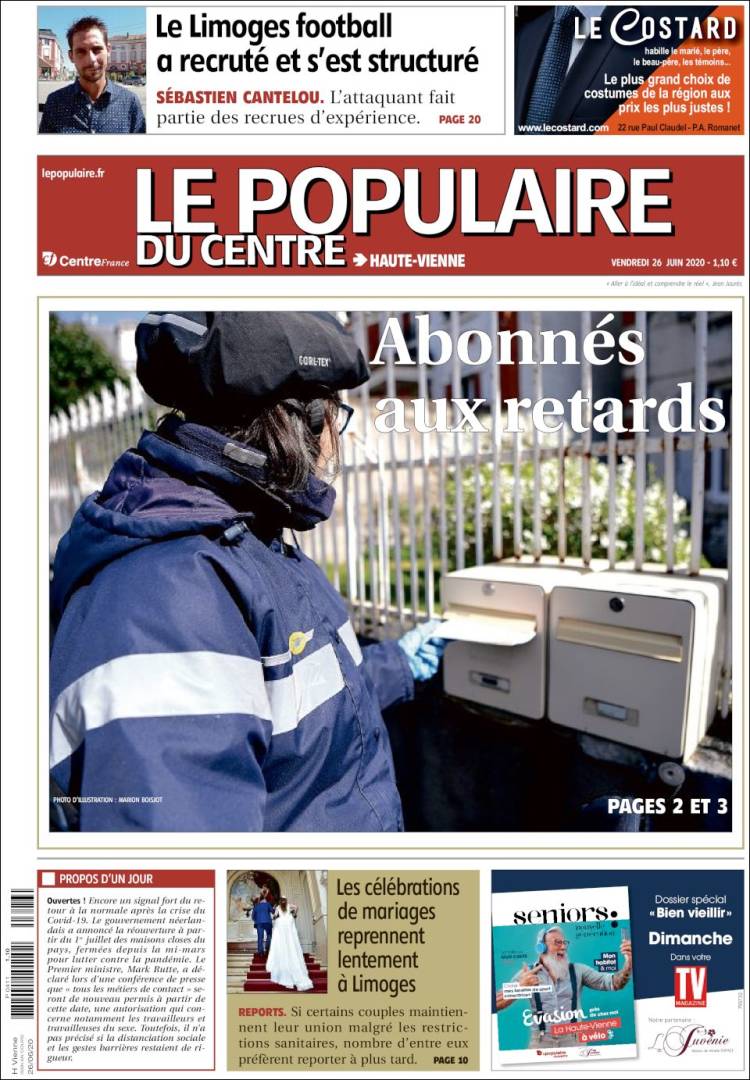Portada de Le Populaire du Centre (Francia)