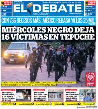 Portada de El Debate de Culiacán (México)