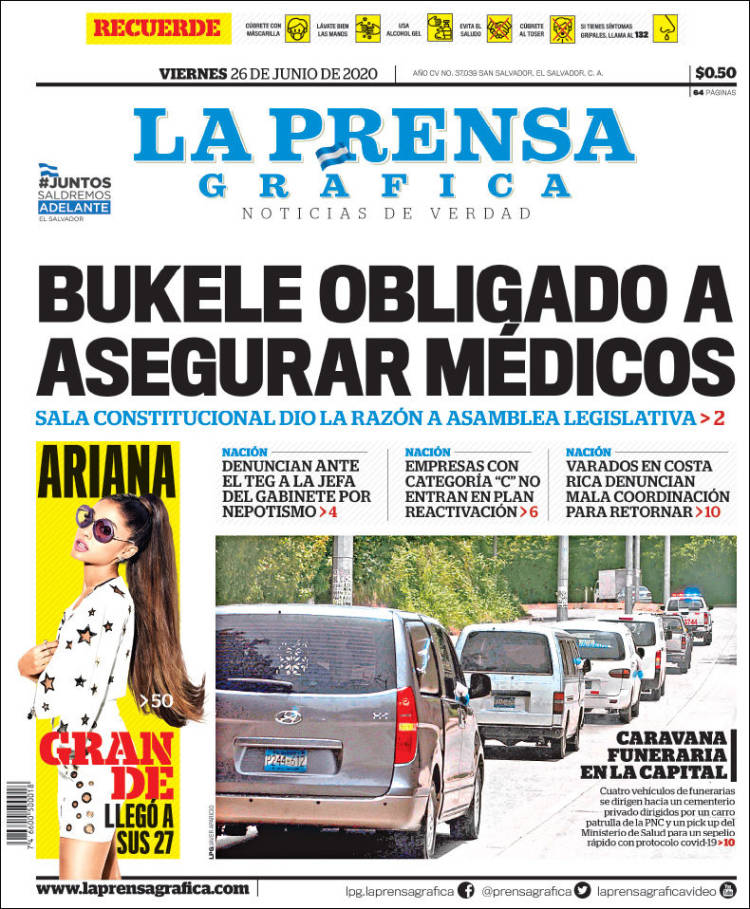 Portada de La Prensa Gráfica (El Salvador)