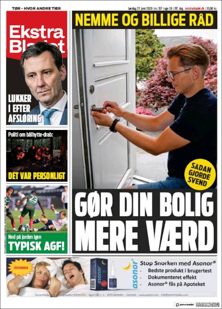 Portada de Ekstra Bladet (Denmark)