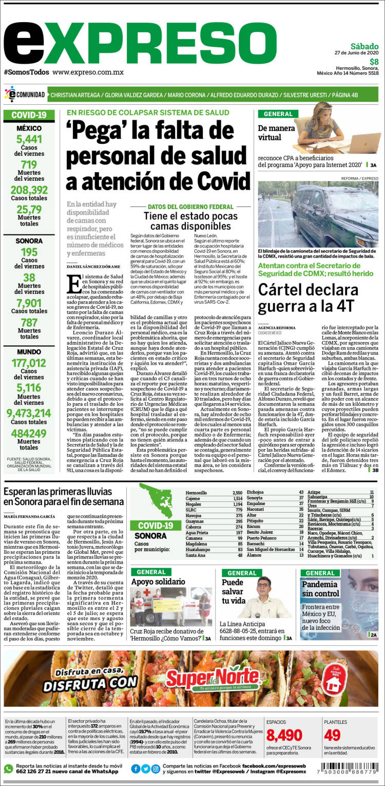 Portada de Expreso (Mexico)