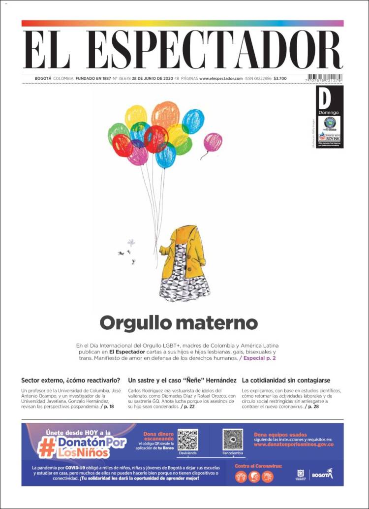 Portada de El Espectador (Colombia)