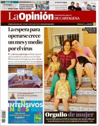 Portada de La Opinión de Murcia (España)