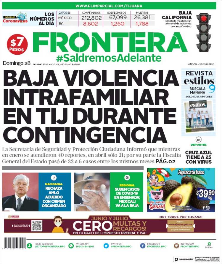 Portada de Frontera (México)