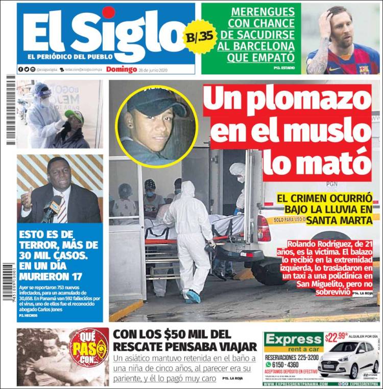 Portada de El Siglo (Panam&aacute;)
