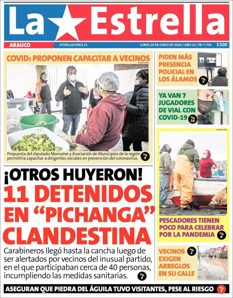 Portada de La Estrella de Concepción (Chile)