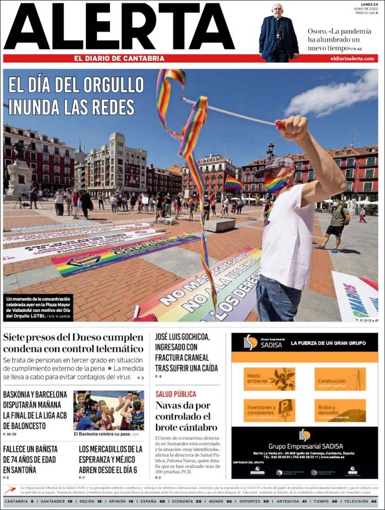 Portada de Alerta - El Diario de Cantabria (España)