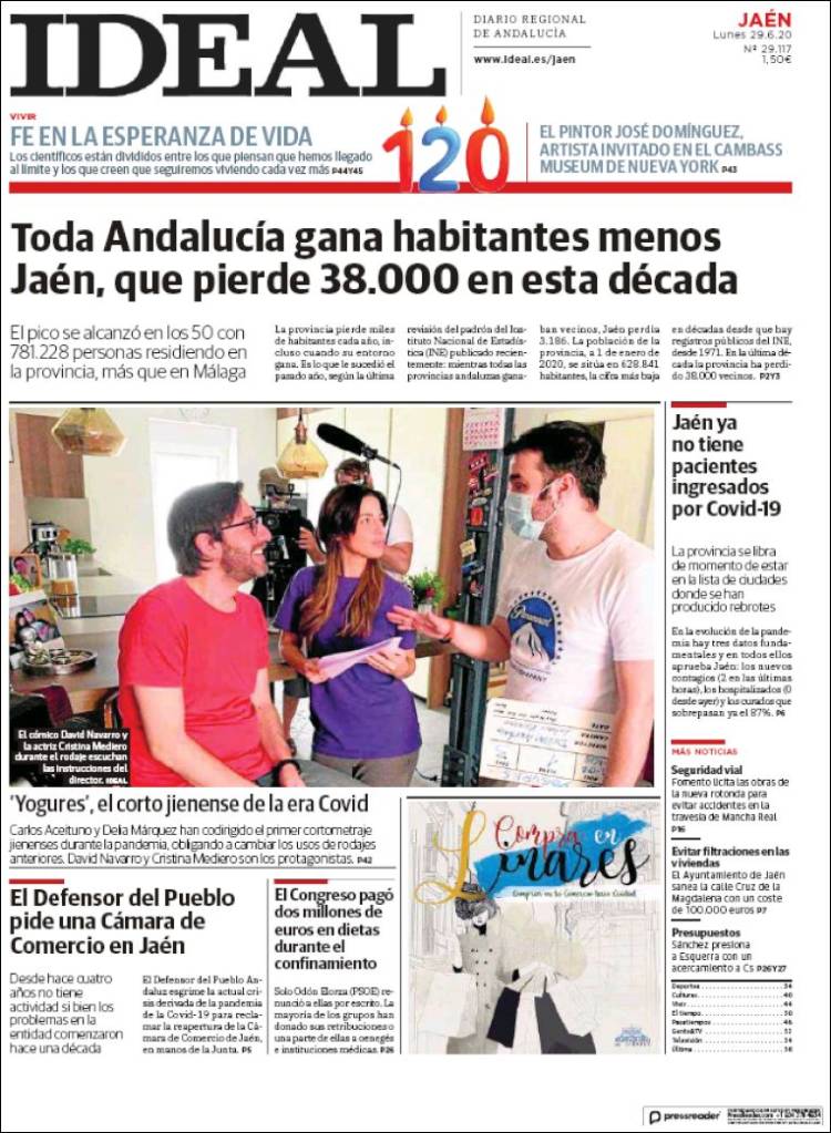 Portada de El Ideal de Jaén (España)