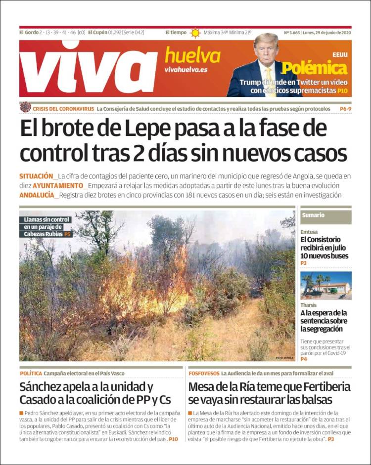 Portada de Viva Huelva (España)