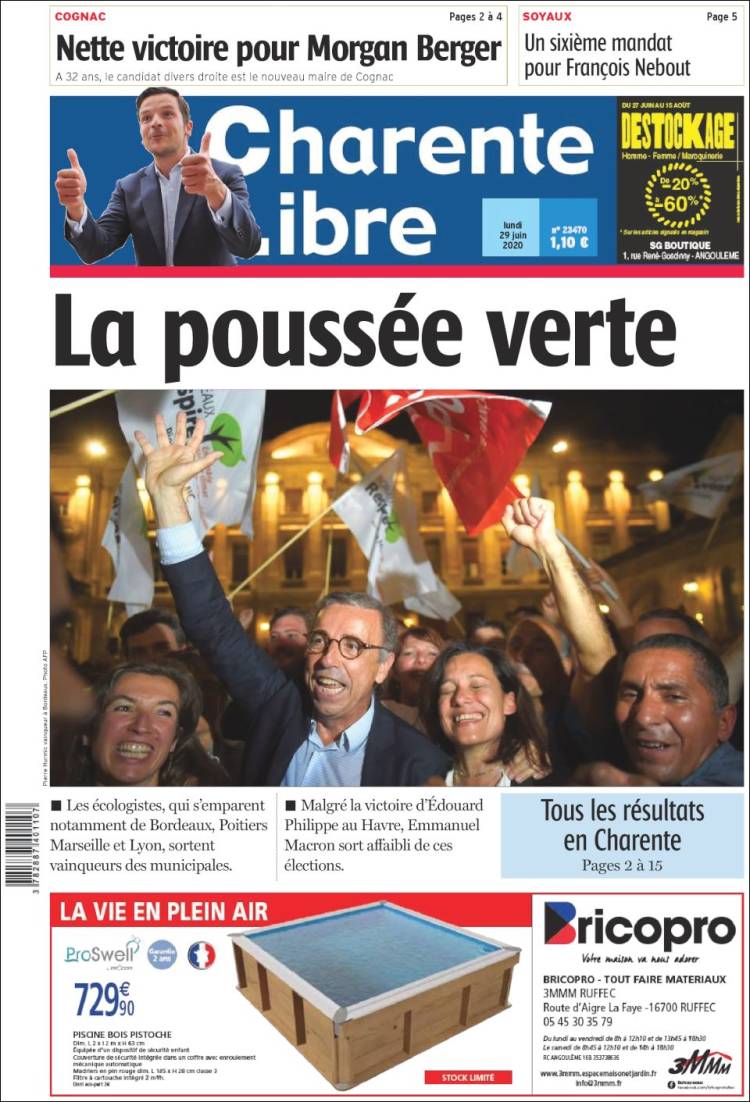 Portada de Charente Libre (France)