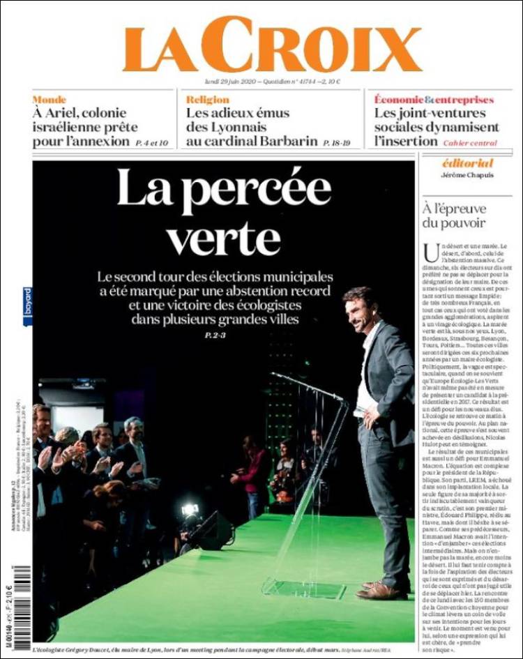 Portada de La Croix (France)