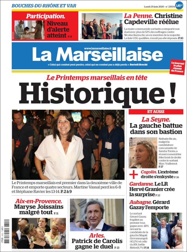 Portada de La Marseillaise (France)