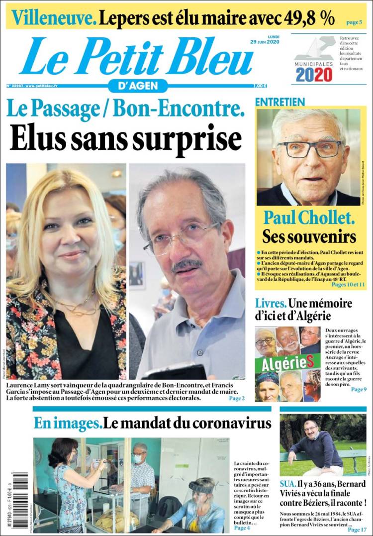 Portada de Le Petit Bleu (France)