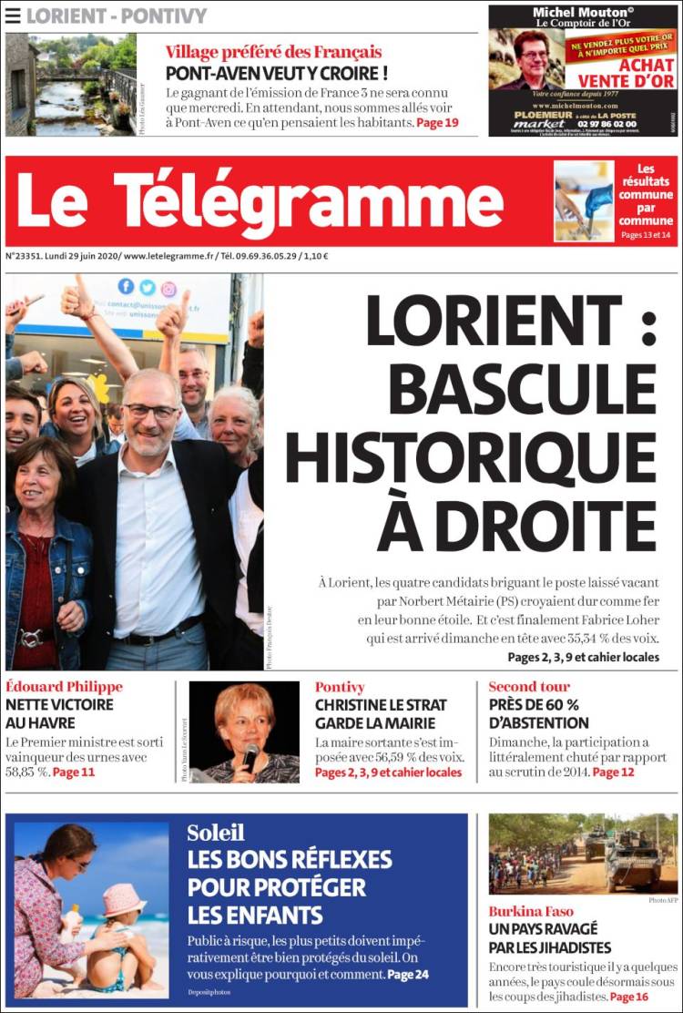 Portada de Télégramme (France)