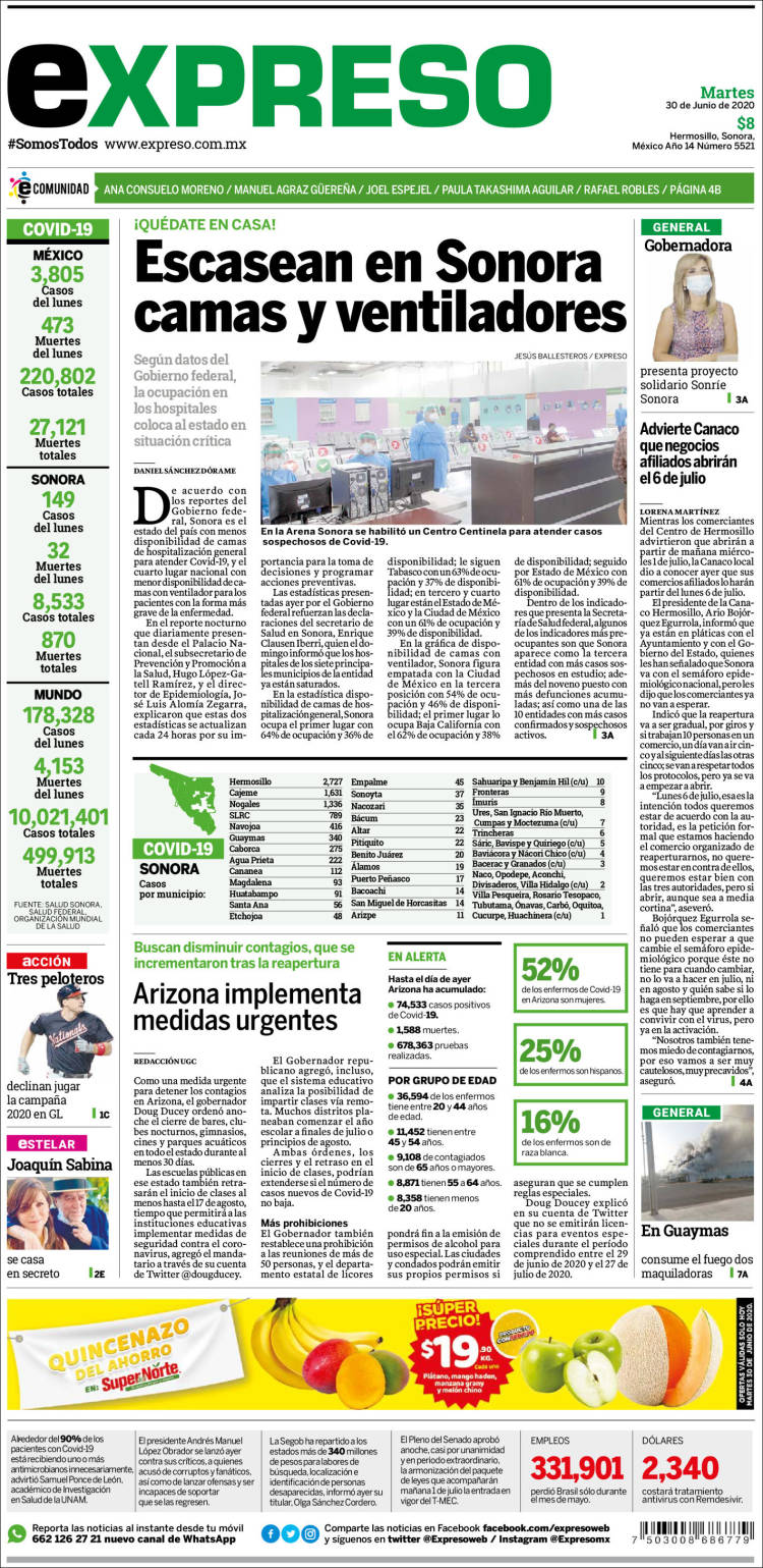 Portada de Expreso (Mexico)