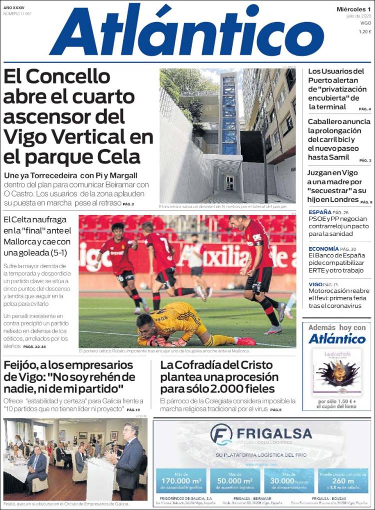 Portada de Atlántico Diario (España)