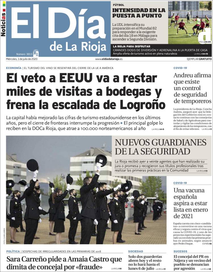 Portada de El Día de La Rioja (Spain)