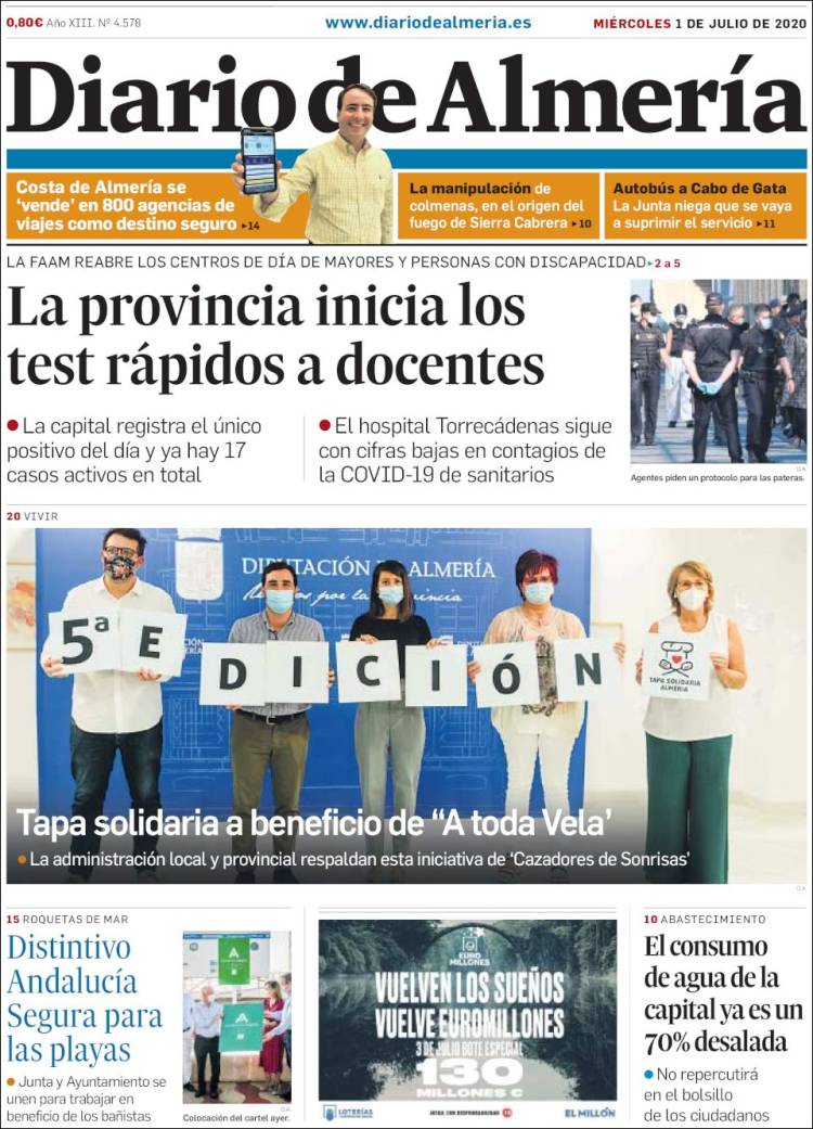 Portada de Diario de Almería (Spain)