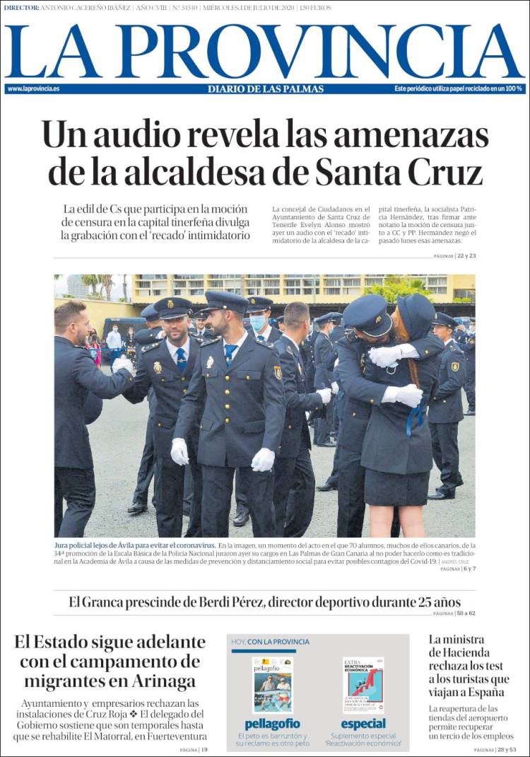 Portada de La Provincia (Spain)