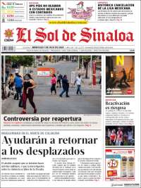 Portada de El Sol de Sinaloa (México)