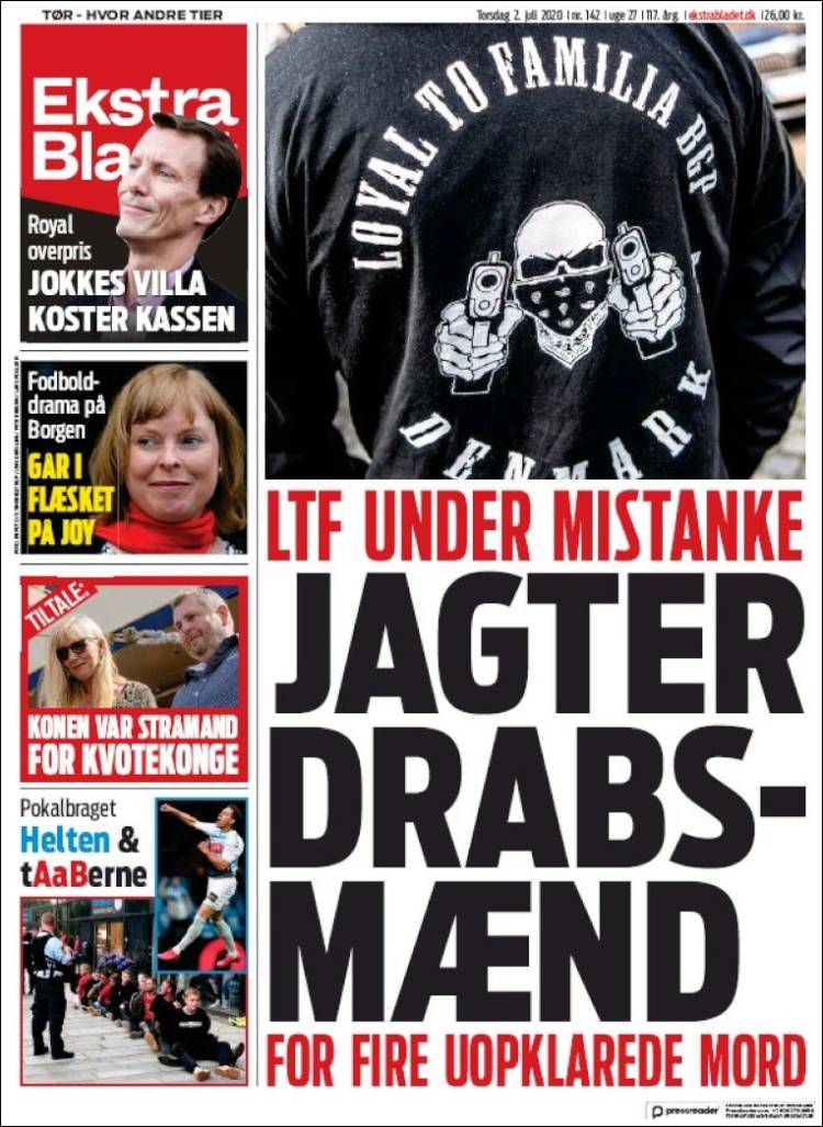 Portada de Ekstra Bladet (Dinamarca)