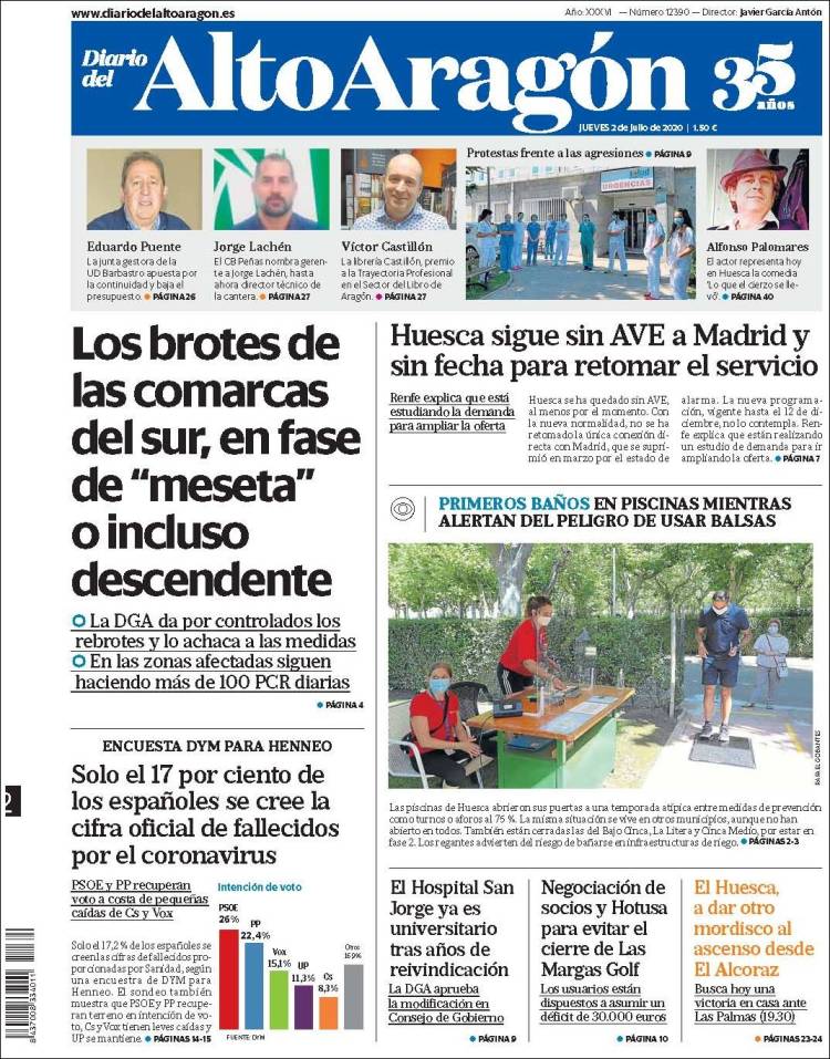 Portada de Diario del AltoAragón (Espa&ntilde;a)