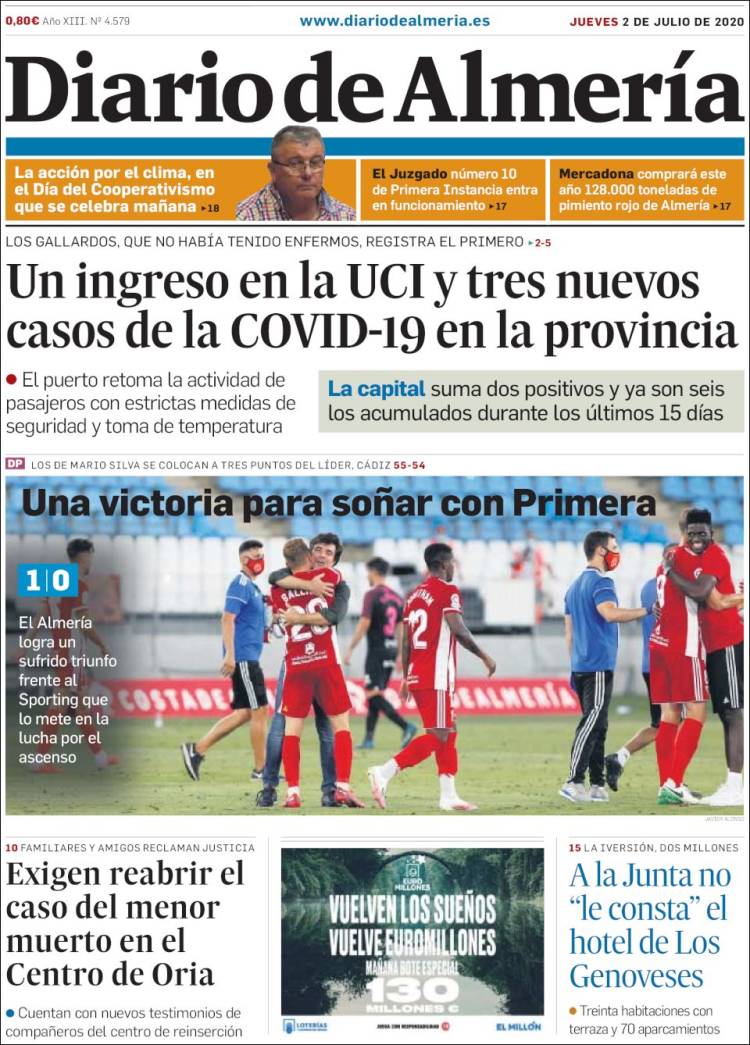 Portada de Diario de Almería (Espa&ntilde;a)