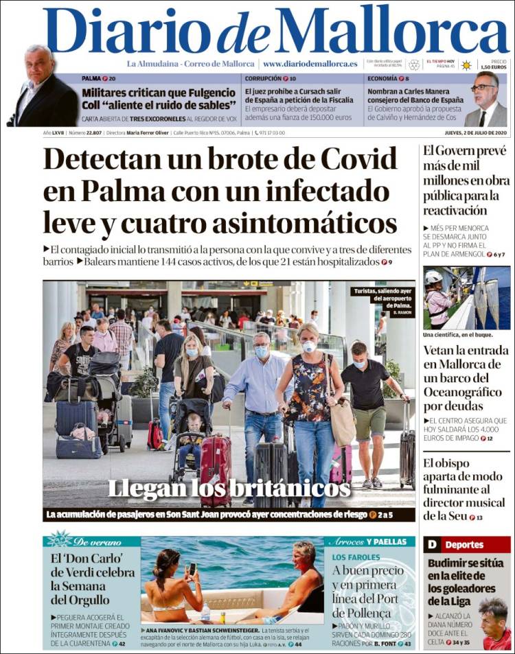 Portada de Diario de Mallorca (Espa&ntilde;a)