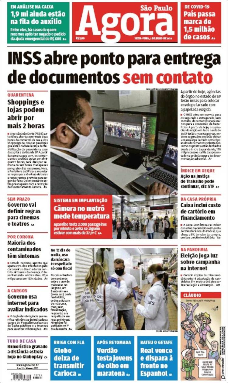 Portada de Jornal Agora (Brasil)