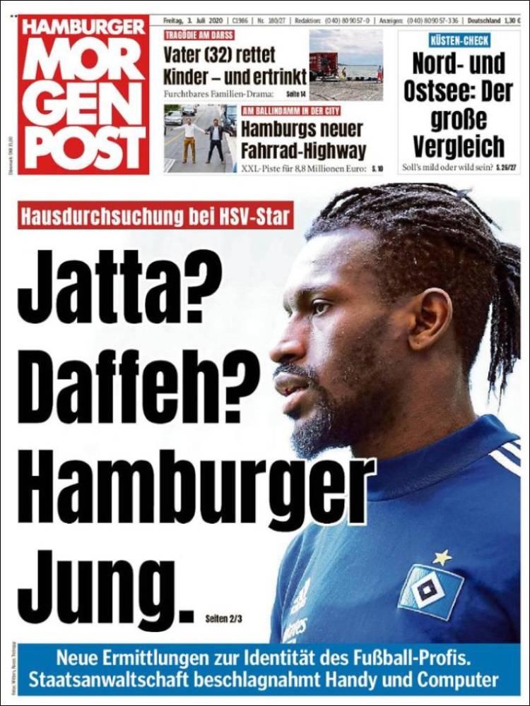 Portada de Hamburger Morgenpost  (Alemania)
