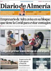 Portada de Diario de Almería (España)