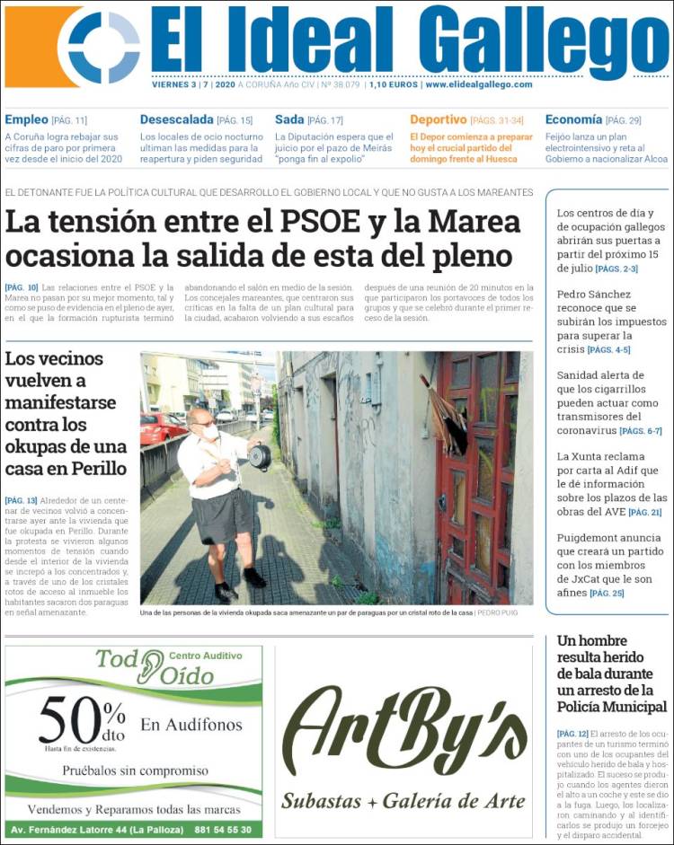 Portada de Diario de Ferrol (España)