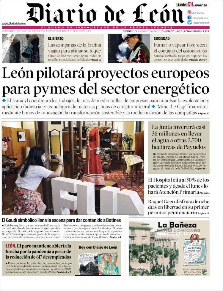 Portada de Diario de León (Spain)