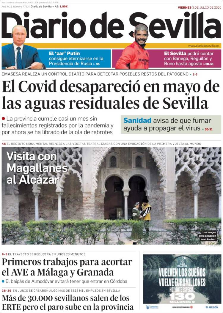 Portada de Diario de Sevilla (España)