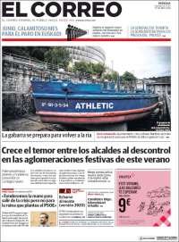 Portada de El Correo (España)