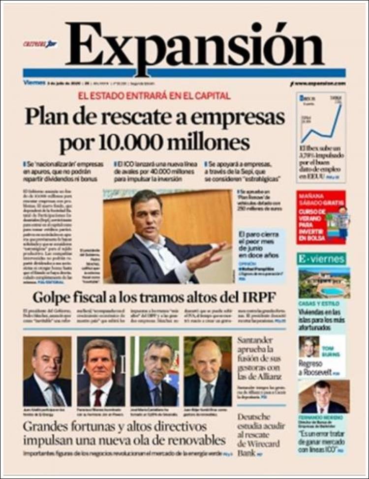 Portada de Expansión (Espa&ntilde;a)
