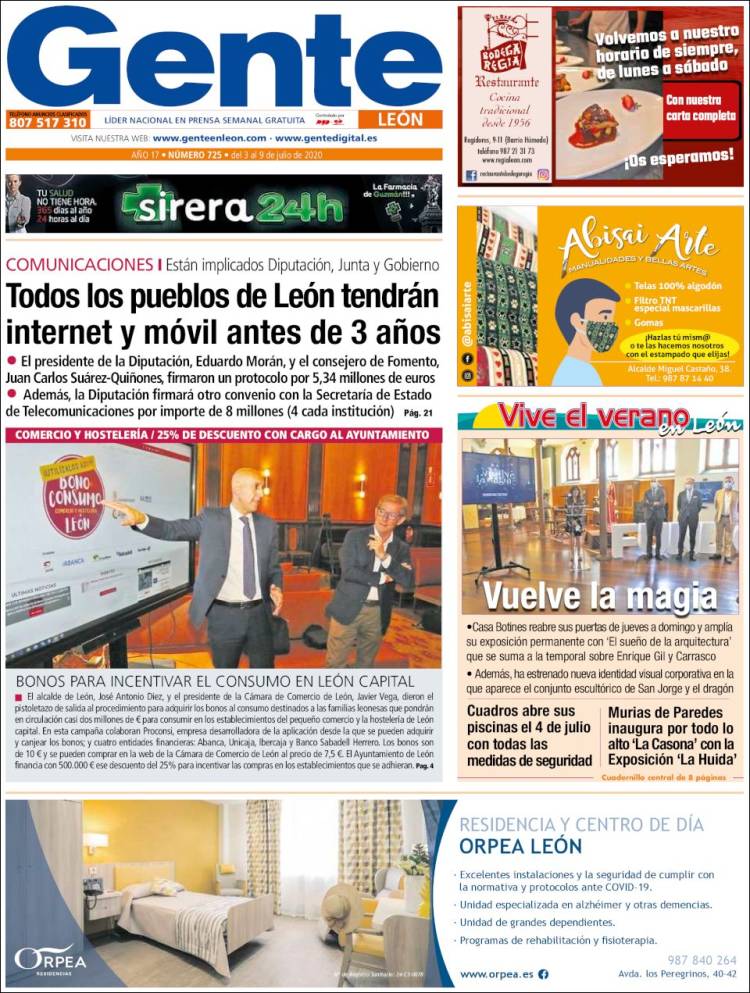 Portada de Gente en León (España)