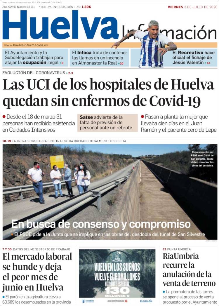 Portada de Huelva Información (Spain)