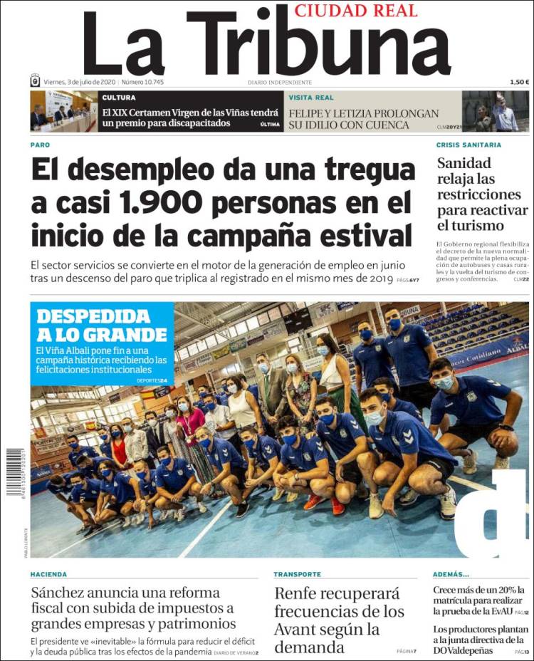 Portada de La Tribuna de Ciudad Real (Spain)