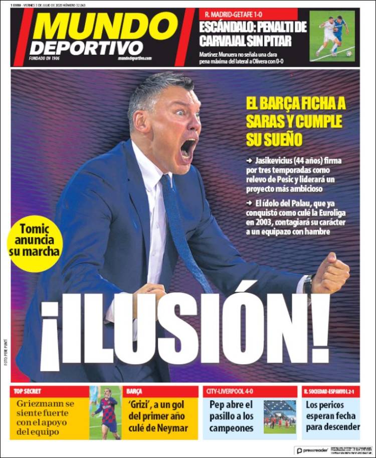 Portada de El Mundo Deportivo (Spain)