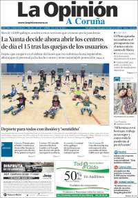 Portada de La Opinión de A Coruña (España)