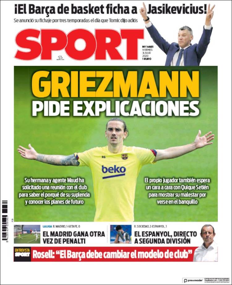 Portada de Sport (España)