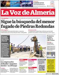 Portada de La Voz de Almería (España)