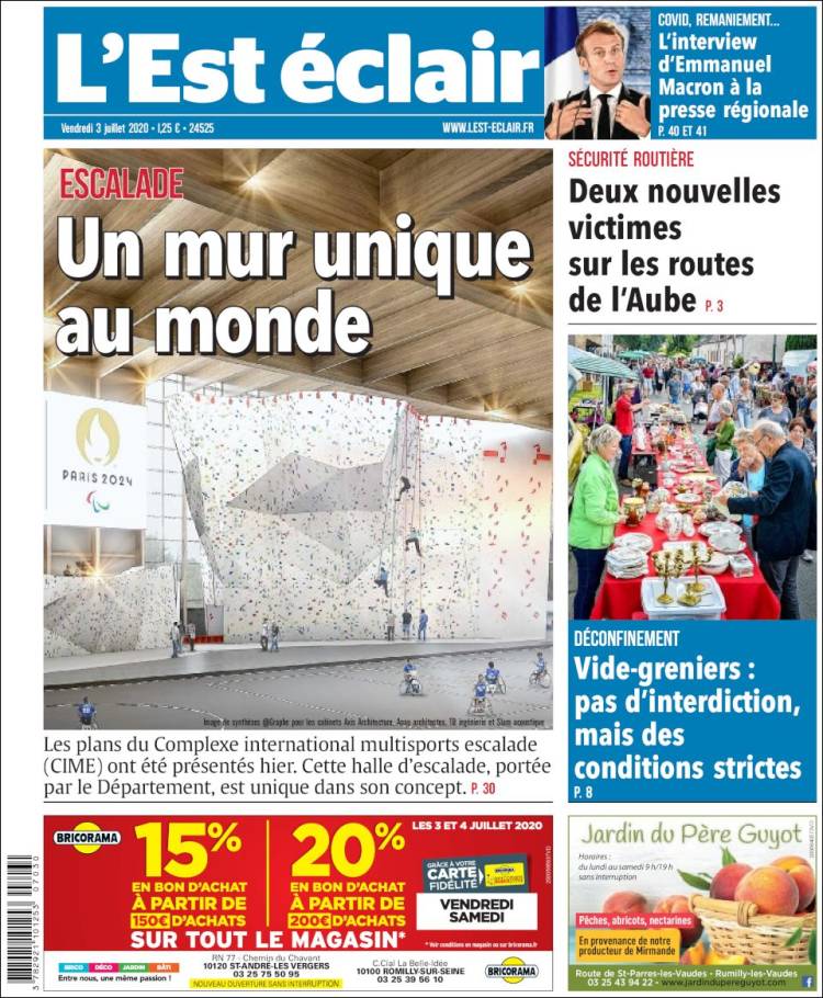 Portada de L'Est Eclair (Francia)