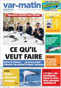 Portada de Nice-Matin (Francia)