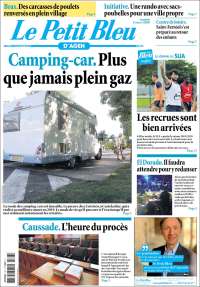 Portada de Le Petit Bleu (Francia)